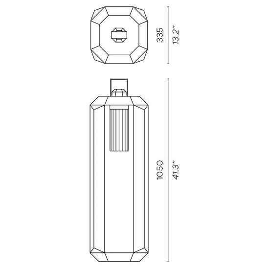 Cube Large Outdoor Floor Lamp