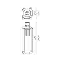 Contardi Cube Small Outdoor Battery Floor Lamp | All Square Lighting