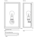 Original BTC Box Medium External Glass Wall Light | All Square Lighting