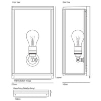Original BTC Box Medium External Glass Wall Light | All Square Lighting