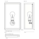 Original BTC Box Medium Internal Glass Wall Light | All Square Lighting