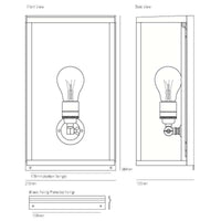 Original BTC Box Medium Internal Glass Wall Light | All Square Lighting