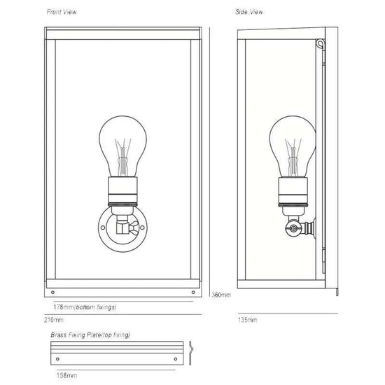 Box Medium Internal Glass Wall Light