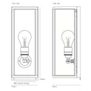 Original BTC Box Narrow External Glass Wall Light | All Square Lighting