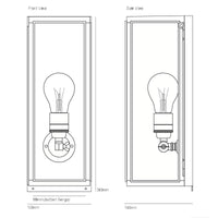 Original BTC Box Narrow External Glass Wall Light | All Square Lighting