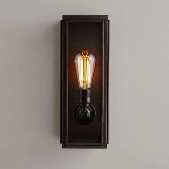 Box Narrow External Glass Wall Light