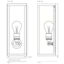 Original BTC Box Narrow Internal Glass Wall Light | All Square Lighting