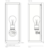Original BTC Box Narrow Internal Glass Wall Light | All Square Lighting