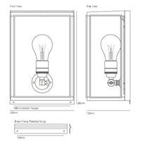 Original BTC Box Small External Glass Wall Light | All Square Lighting