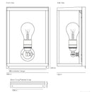 Original BTC Box Small Internal Glass Wall Light | All Square Lighting