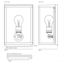 Original BTC Box Small Internal Glass Wall Light | All Square Lighting