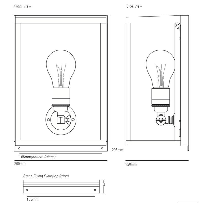 Box Small Internal Glass Wall Light