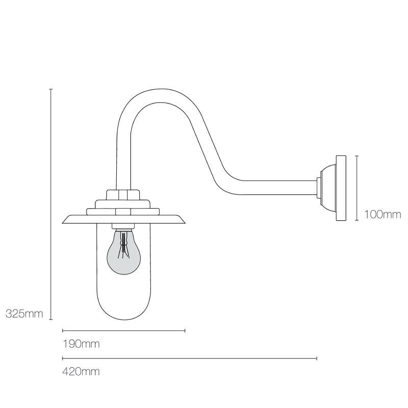 Original BTC Bracket 7677 Swan Neck Wall Light | All Square Lighting