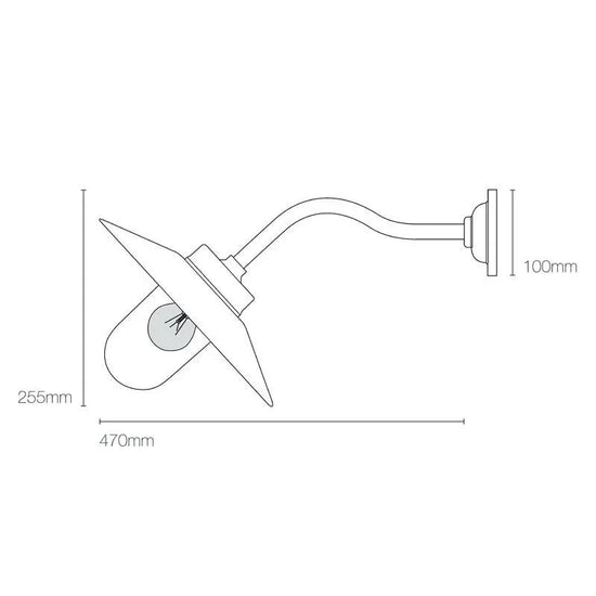 Bracket 7680 Canted Wall Light