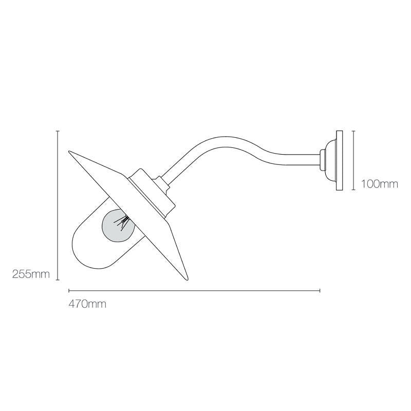 Bracket 7680 Canted Wall Light
