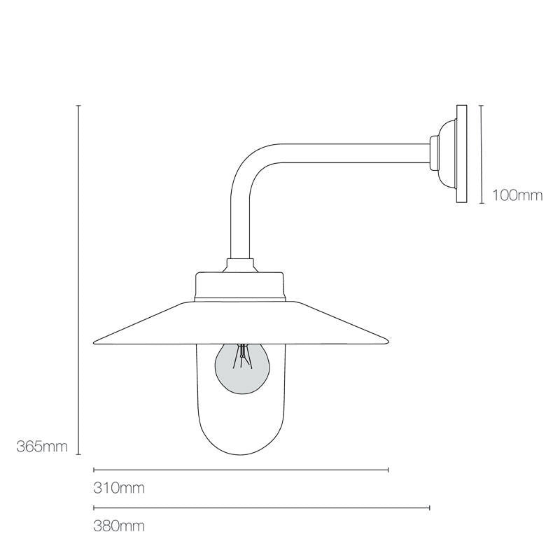 Bracket 7680 Right Angle Wall Light