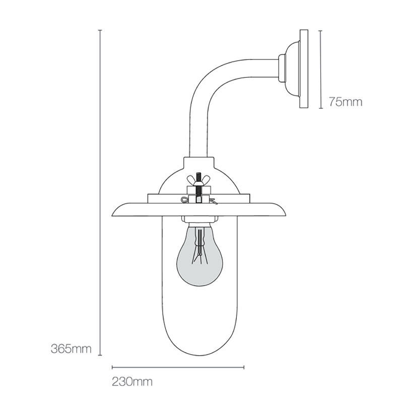 Original BTC Bracket 7685 Angle Wall Light | All Square Lighting