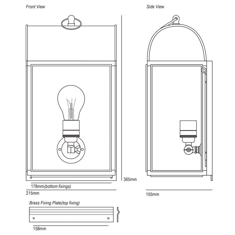 Original BTC Domed Box Wall Light | All Square Lighting