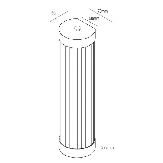 Extra Narrow Pillar 27 Wall Light