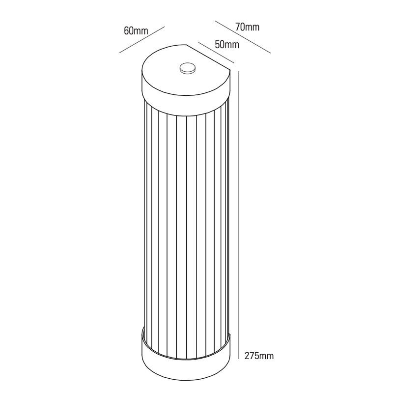 Extra Narrow Pillar 27 Wall Light