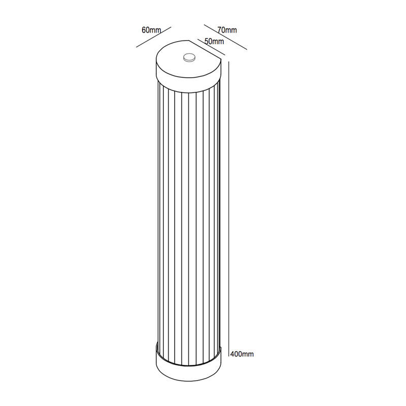 Extra Narrow Pillar 40 Wall Light