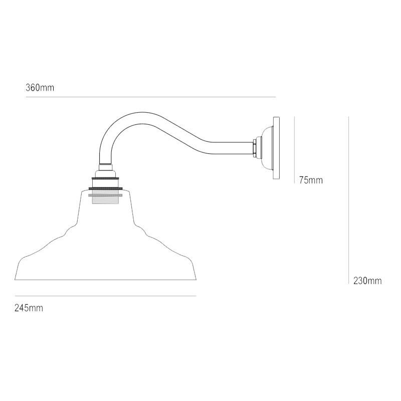 Glass School Wall Light