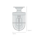 Original BTC Miniature Ship’s Well Glass 7204 Ceiling Light | All Square Lighting