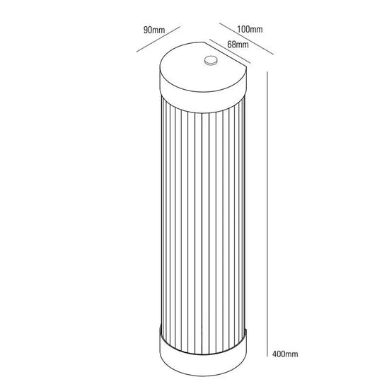 Narrow Pillar 40 LED Wall Light