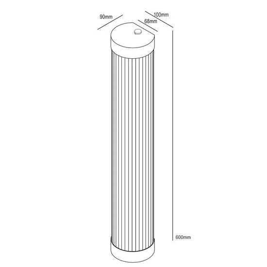 Narrow Pillar 60 LED Wall Light