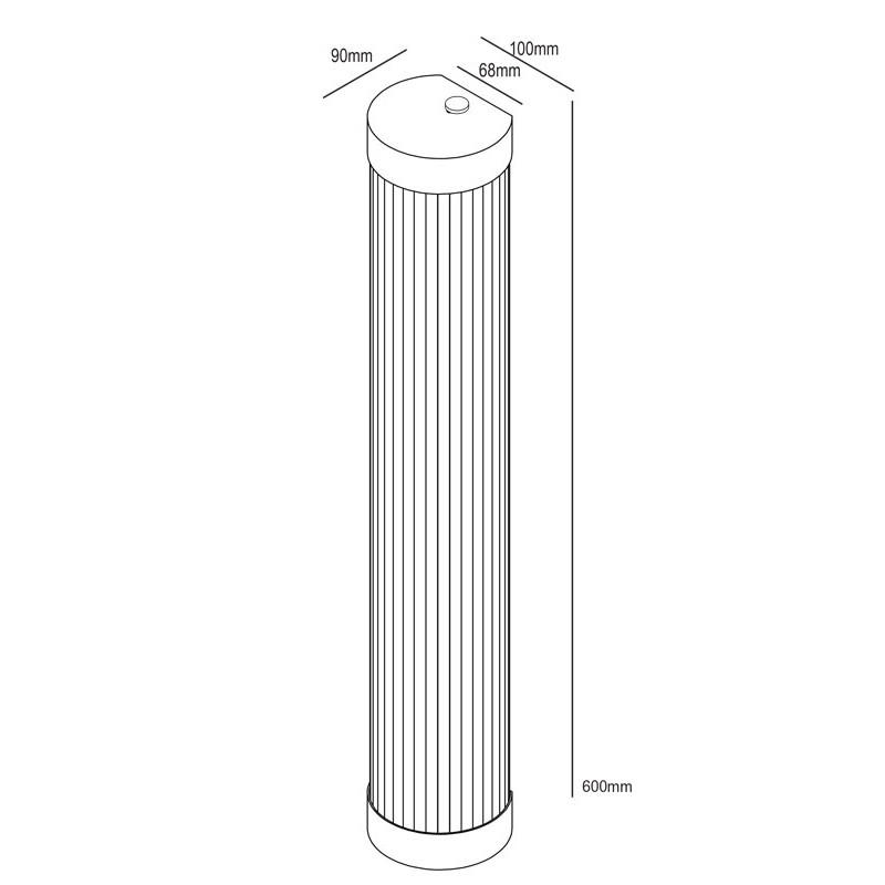 Narrow Pillar 60 LED Wall Light