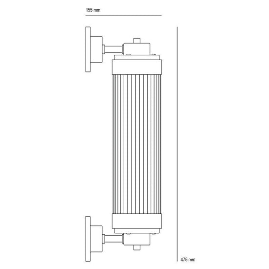 Pillar Offset LED Wall Light
