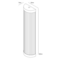 Original BTC Wide Pillar 60 LED Wall Light | All Square Lighting