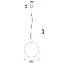 Davide Groppi Moon 60 DE Pendant Light | All Square Lighting