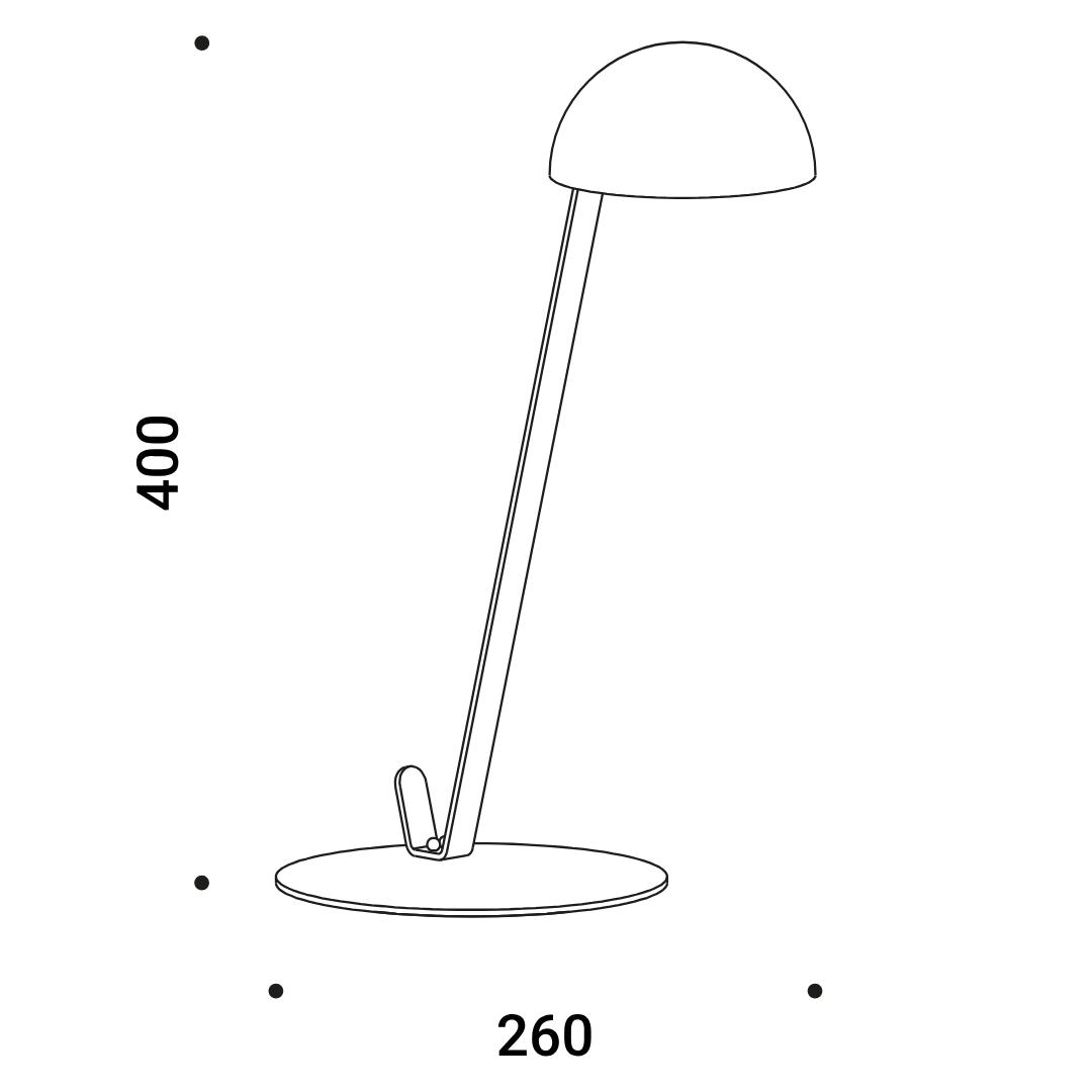Post Prandium Portable Table Lamp