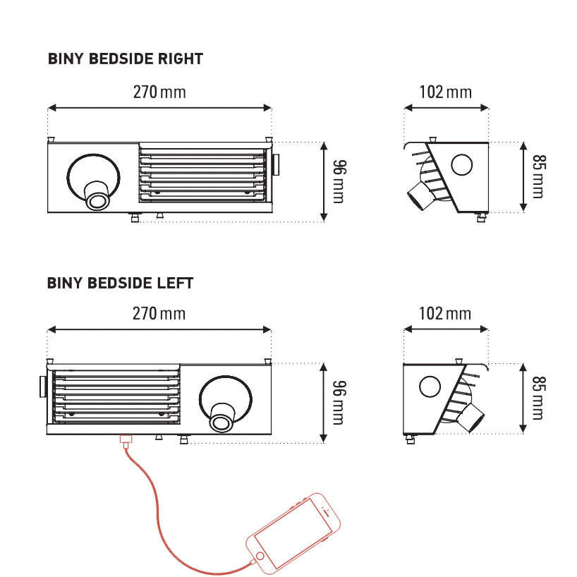 Biny Bedside Wall Light