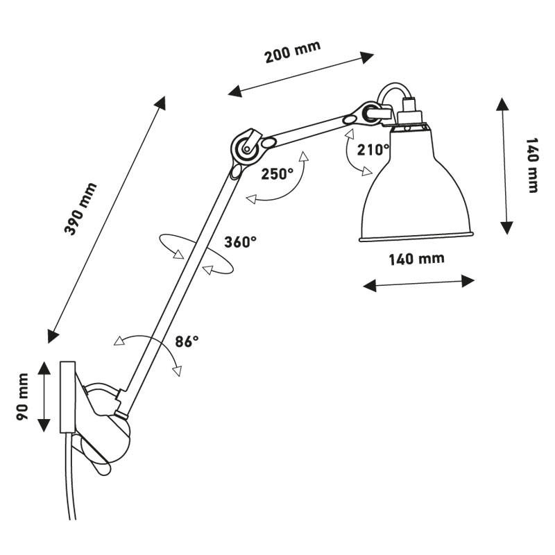 N°222 Plug Switch & Cable Wall Light