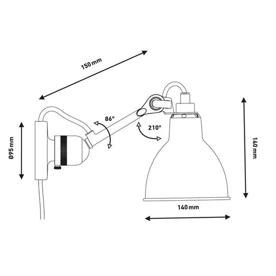 N°304 Plug Switch & Cable Wall Light