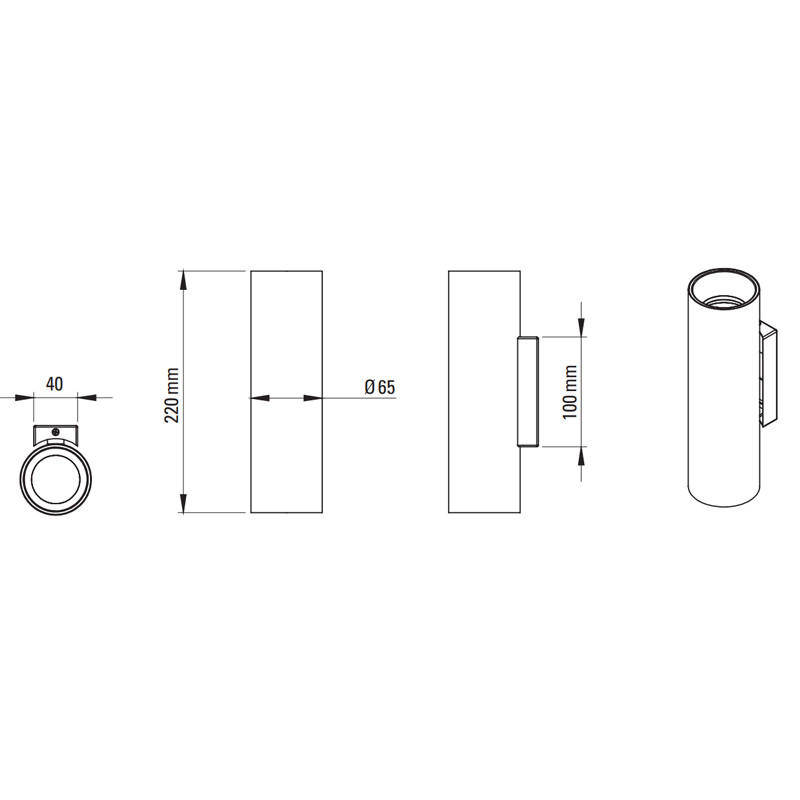 DCW Editions Tobo W65 Wall Light | All Square Lighting