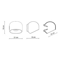 Ferroluce Ayrton C2553 Wall Light | All Square Lighting