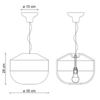 Ferroluce Ballota C2541 Pendant Light | All Square Lighting