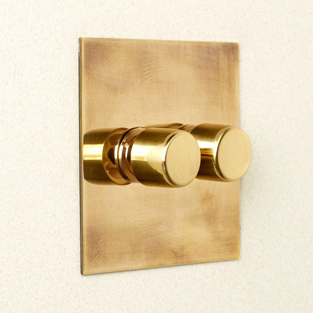 Forbes & Lomax F&L Aged Brass Switches & Sockets | All Square Lighting
