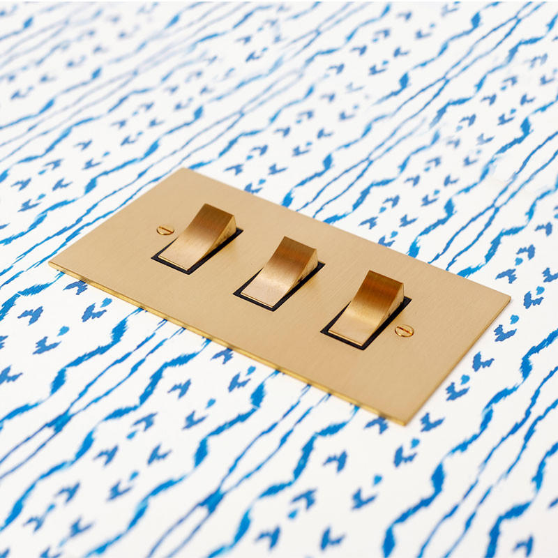 Forbes & Lomax F&L Brushed Brass Switches & Sockets | All Square Lighting