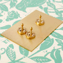 Forbes & Lomax F&L Brushed Brass Switches & Sockets | All Square Lighting