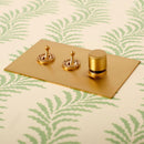 Forbes & Lomax F&L Brushed Brass Switches & Sockets | All Square Lighting