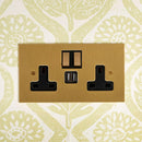 Forbes & Lomax F&L Brushed Brass Switches & Sockets | All Square Lighting