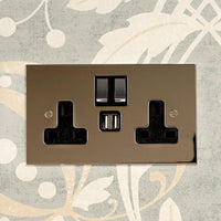 Forbes & Lomax F&L Nickel Silver Switches & Sockets | All Square Lighting