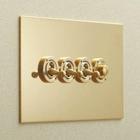 Forbes & Lomax F&L Unlacquered Brass Switches & Sockets | All Square Lighting