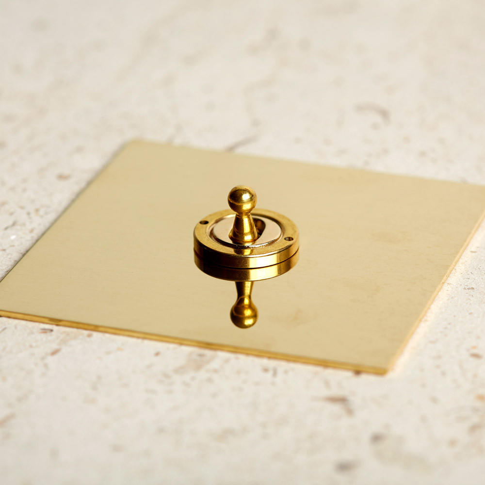 Forbes & Lomax F&L Unlacquered Brass Switches & Sockets | All Square Lighting
