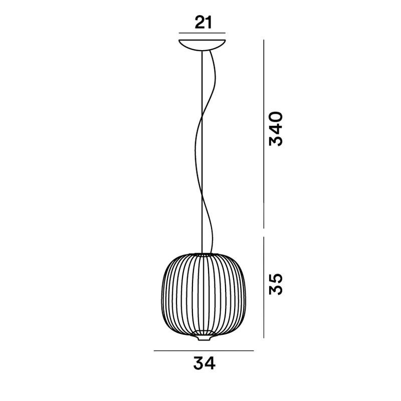 Spokes 2 Piccola Pendant Light