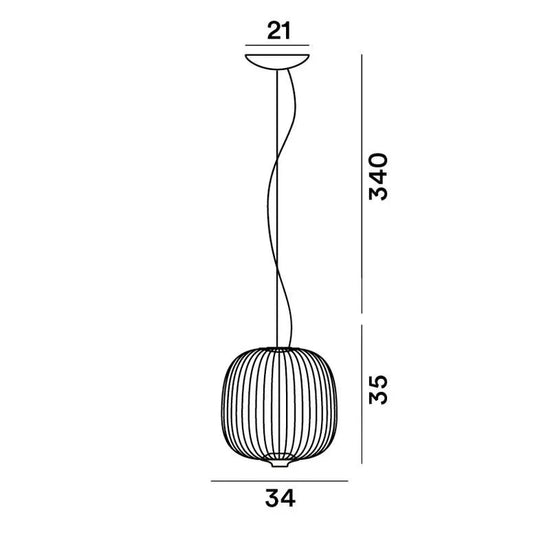 Spokes 2 Piccola Pendant Light